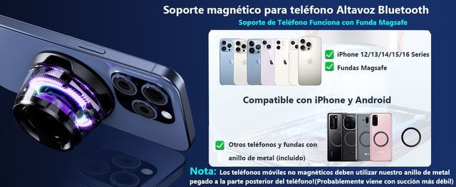 Altavoz Bluetooth magnético multifuncional, NUEVO