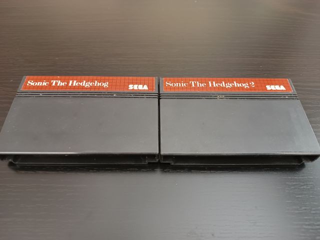Pack Sonic 1+2 Master System - solo cartuchos.