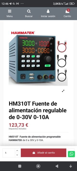 Fuente alimentación Hanmatek HM310T