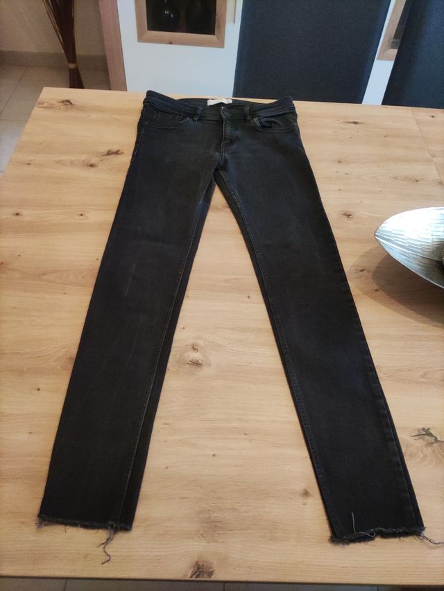 PANTALÓN VAQUERO NEGRO, Niña TALLA 34