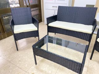 CONJUNTO DE SOFAS DE JARDIN NUEVO CON COJINES