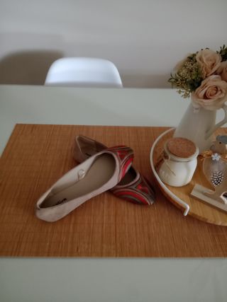 Manoletinas NUEVAS,pie t-38 son de ante.