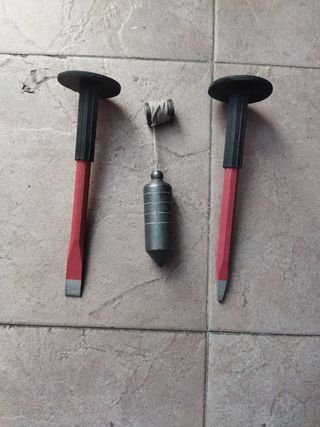 Plomada,cincel,puntero con protector de 