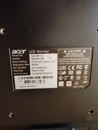 Pantalla ordenador 21"