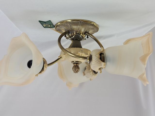 LÁMPARA DE TECHO VINTAGE - CREVAL - ART NOUVEAU