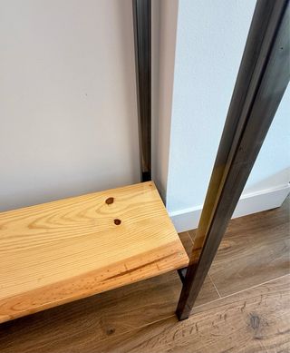 Estanteria Industrial de Hierro y madera Artesanal