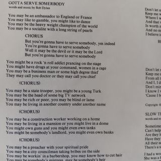 Slow train coming, Bob Dylan