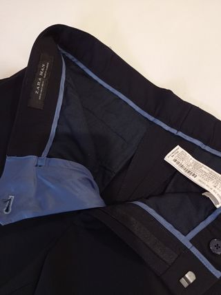 Pantalón pinza azul marino