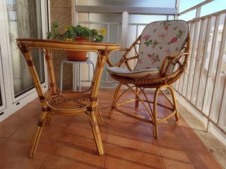 Mesa y Sillon de Bamboo