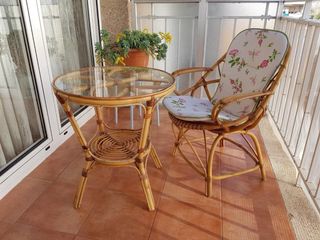 Mesa y Sillon de Bamboo