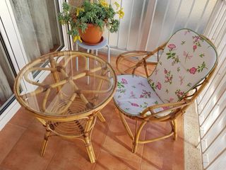 Mesa y Sillon de Bamboo