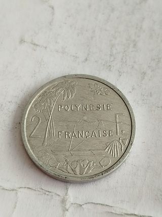 Polinesia Francesa 2 francos 1983 moneda