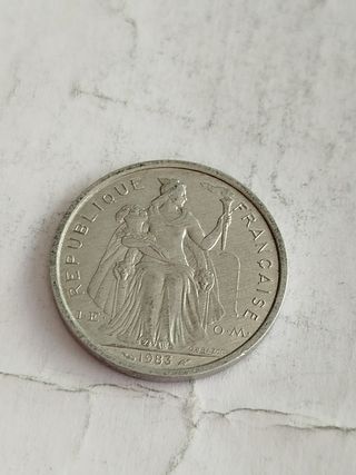 Polinesia Francesa 2 francos 1983 moneda