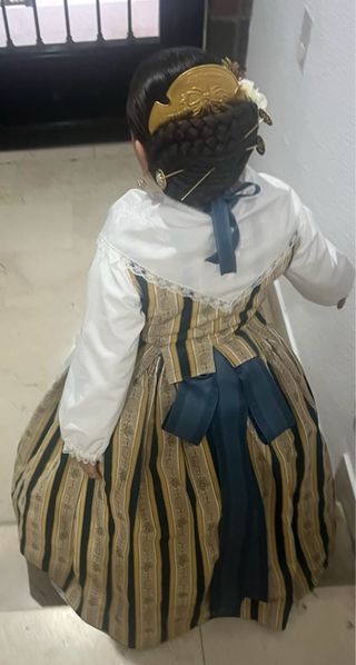 Traje vestido huertana regional niña fallera