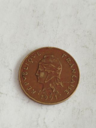 Polinesia Francesa 100 francos 1991 mone