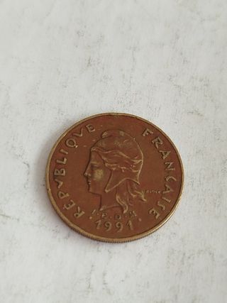 Polinesia Francesa 100 francos 1991 mone