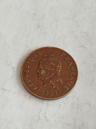 Polinesia Francesa 100 francos 1991 mone