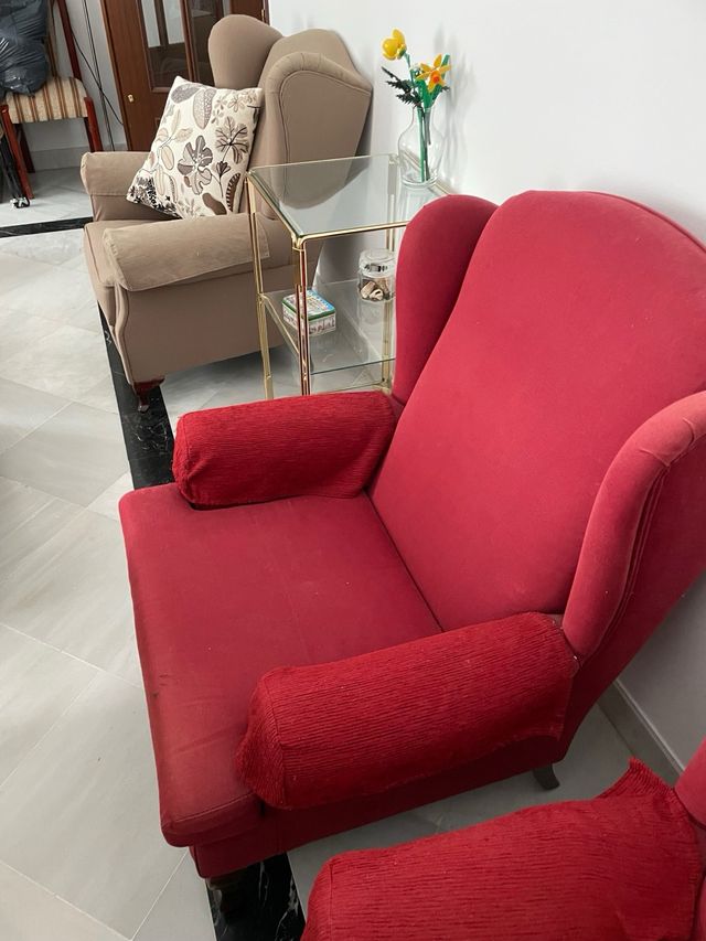 Sillones Rojos de Tela