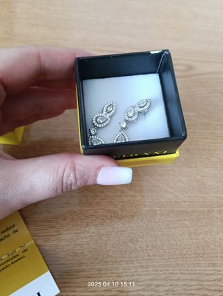 Pendientes plata con pedrería