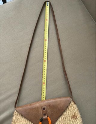 Borsa Vintage borsetta cuoio paglia