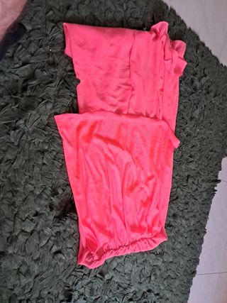 Falda rosa larga