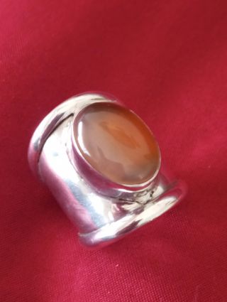 Anillo plata de ley con piedra Carneola
