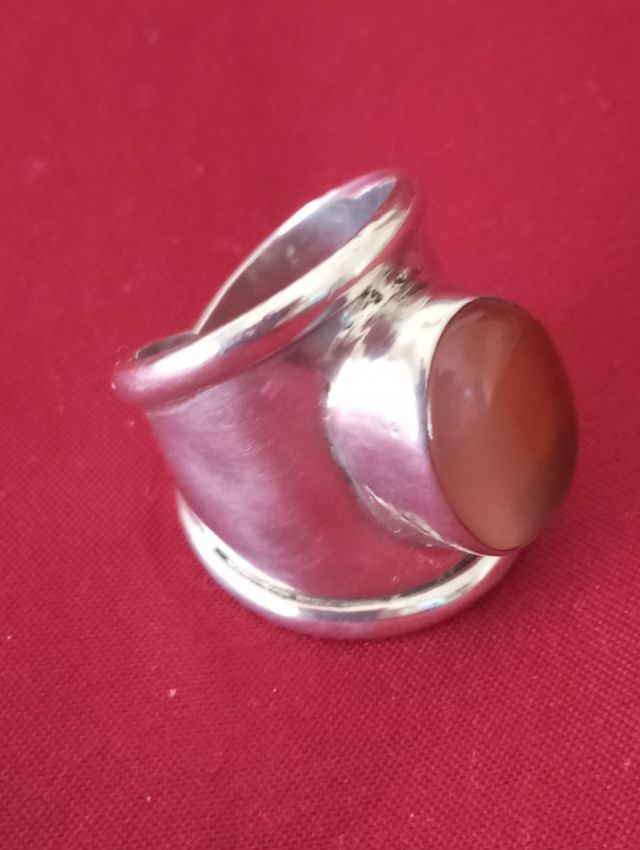 Anillo plata de ley con piedra Carneola
