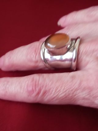Anillo plata de ley con piedra Carneola