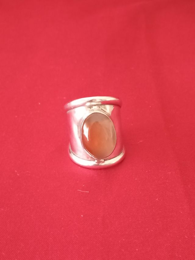 Anillo plata de ley con piedra Carneola
