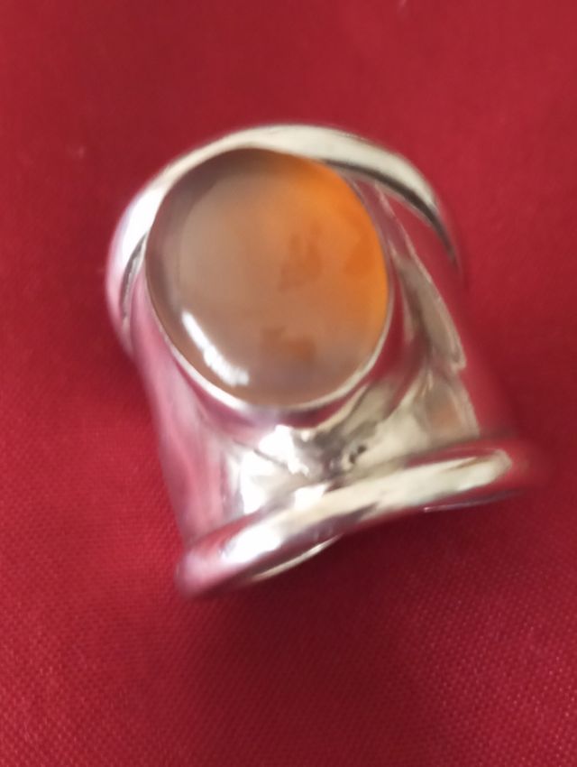 Anillo plata de ley con piedra Carneola