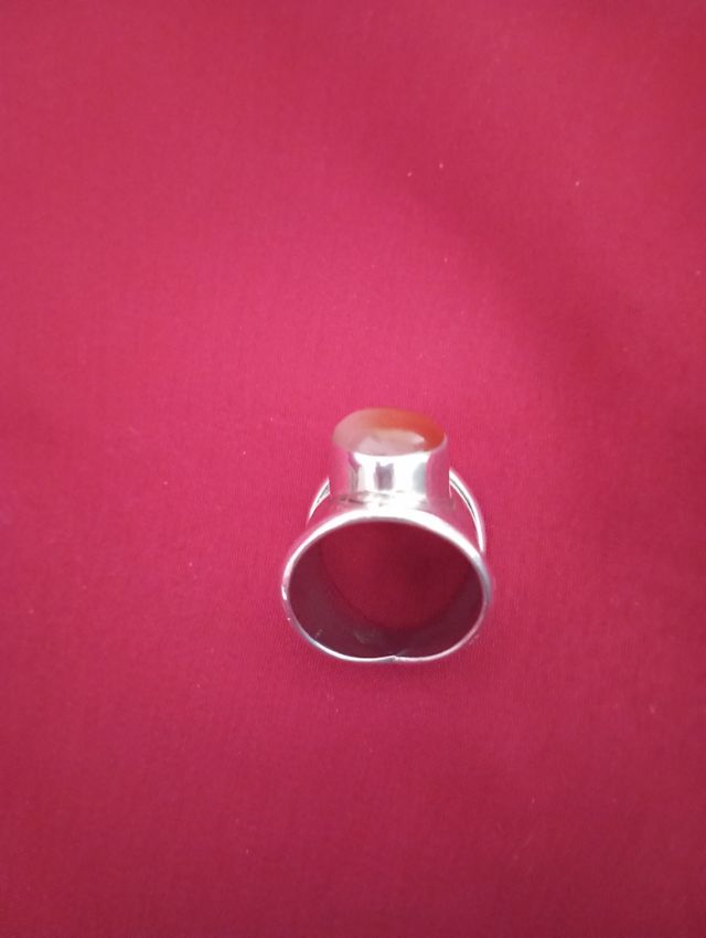 Anillo plata de ley con piedra Carneola