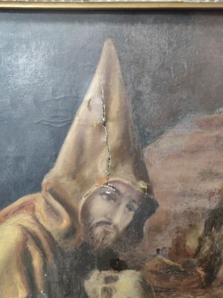 Antigua pintura religiosa oleo
