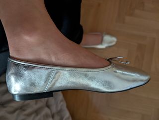 Flats Balerinas plateadas