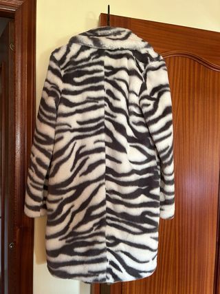 Faux Fur Zebra Topcoat Hollister