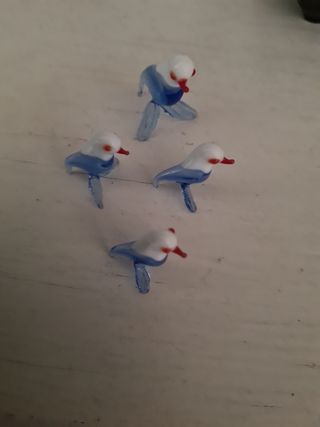 Uccellini in vetro di murano 