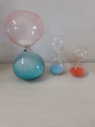 3 clessidre in vetro in 3 misure 