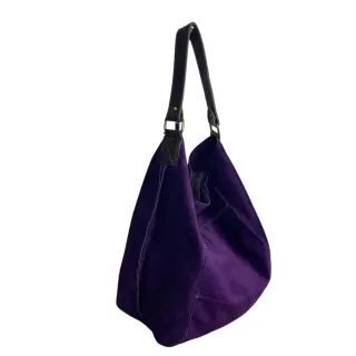 Bolso Hobo de Piel de Serraje para Mujer