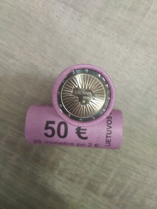 Rollo monedas 2 euros Lituania 2025