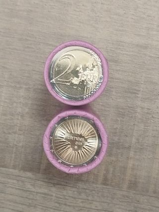 Rollo monedas 2 euros Lituania 2025