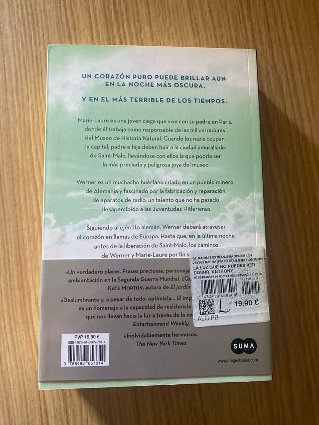 La luz que no puedes ver /Anthony Doerr