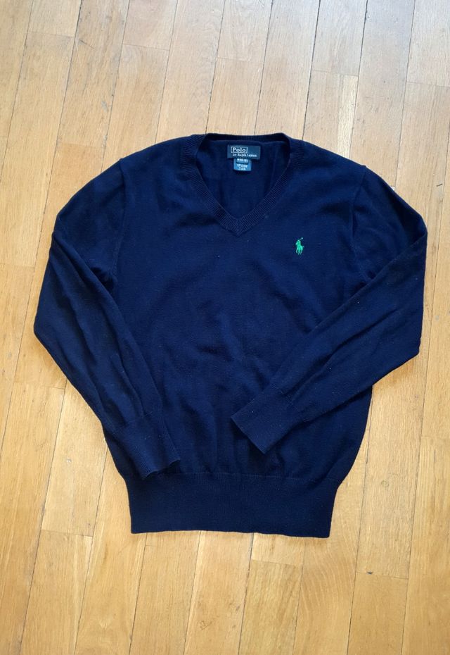  Jersey Ralph Lauren azul marino cuello pico