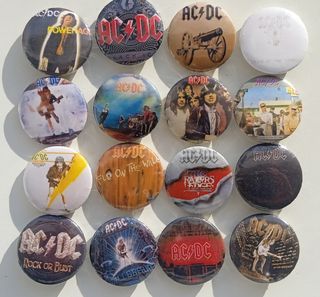 AC-DC chapas portadas discos LP