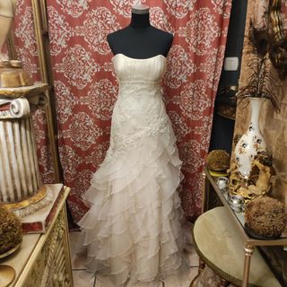 Vestido novia firma Amanecer Nupcial T44