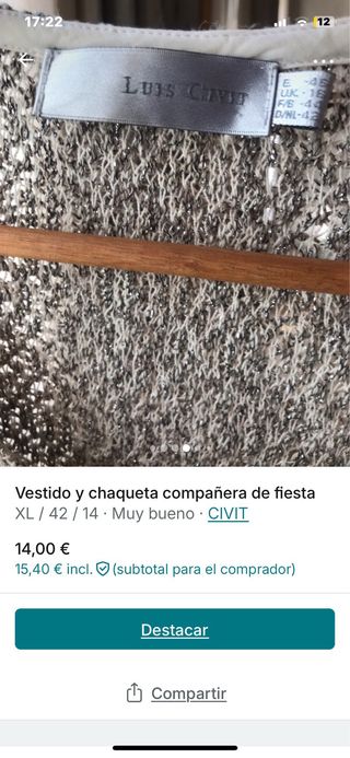Vestido y chaqueta eventos