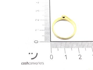 anillo oro 18k con piedra con circonita