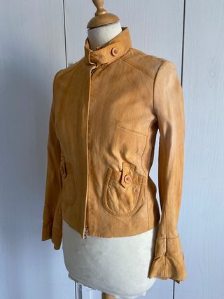 Giubbotto donna Vintage in pelle tg 40 IT