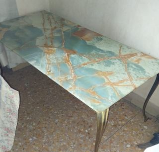 Tavolino piano in marmo  onice