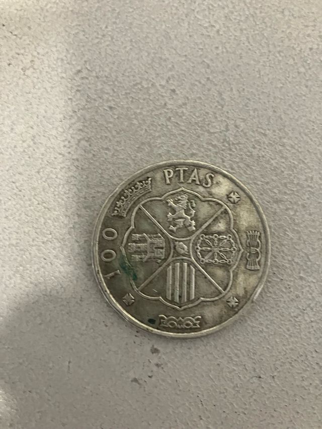 Moneda 100 pesetas plata