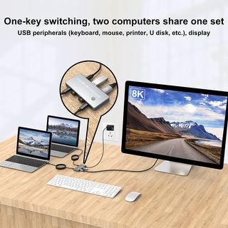 Switch para dos ordenadores y 1 monitor 8k