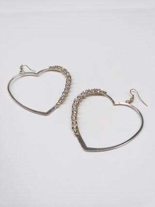 Orecchini a cuore con strass